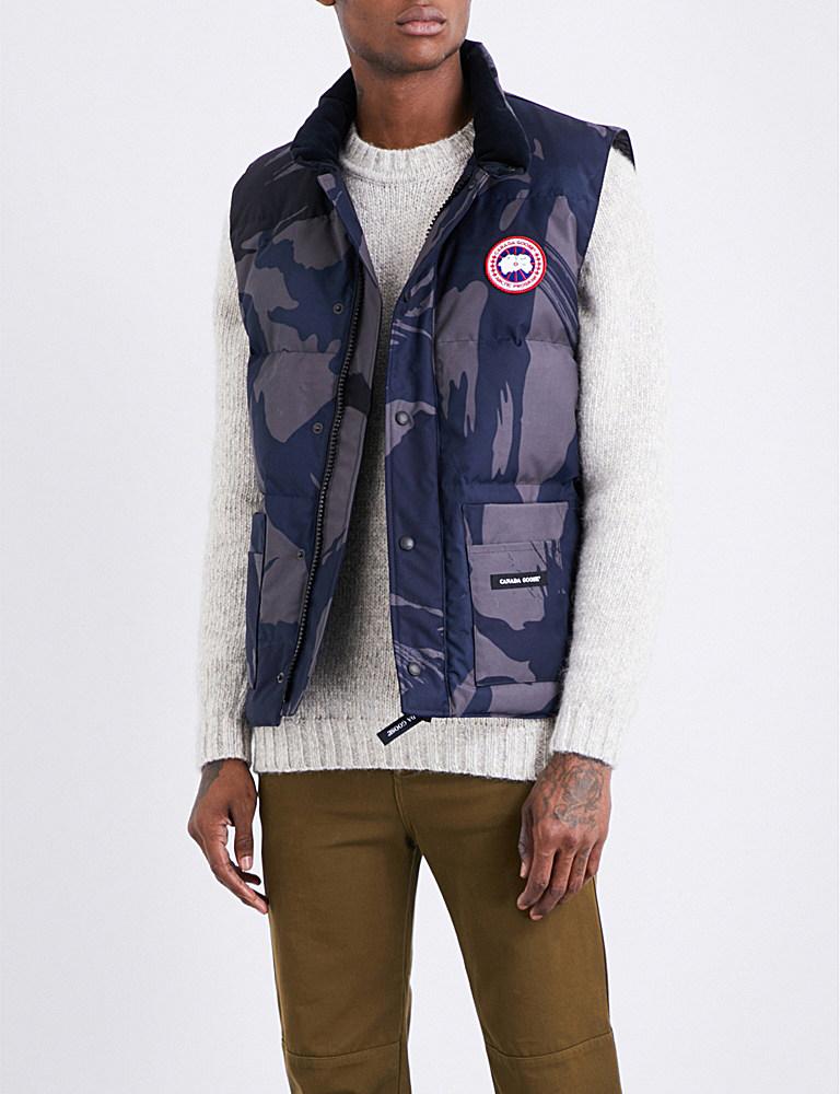 Canada goose gilet blue camo hotsell